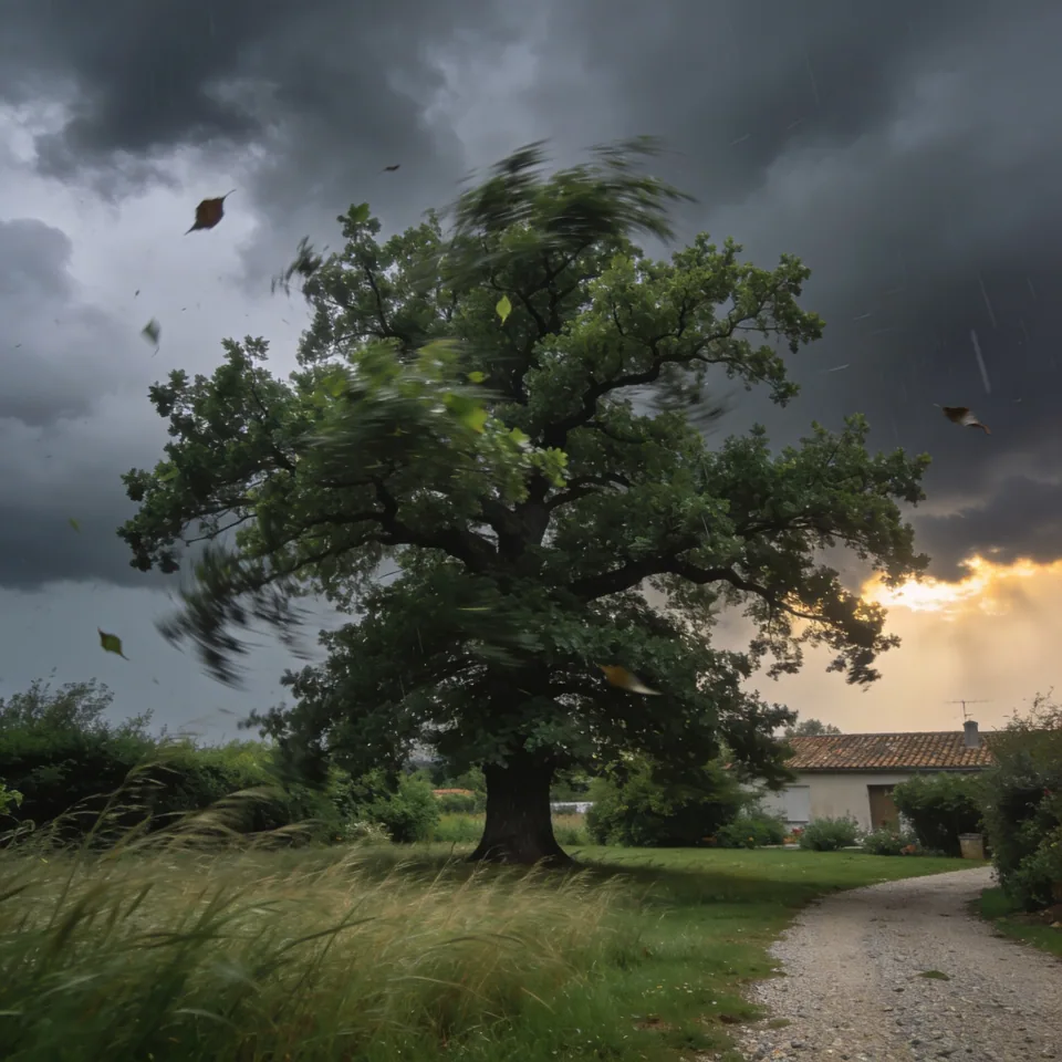 Arbre fragilisé après orage — taille en mauvaise période ou conditions extrêmes