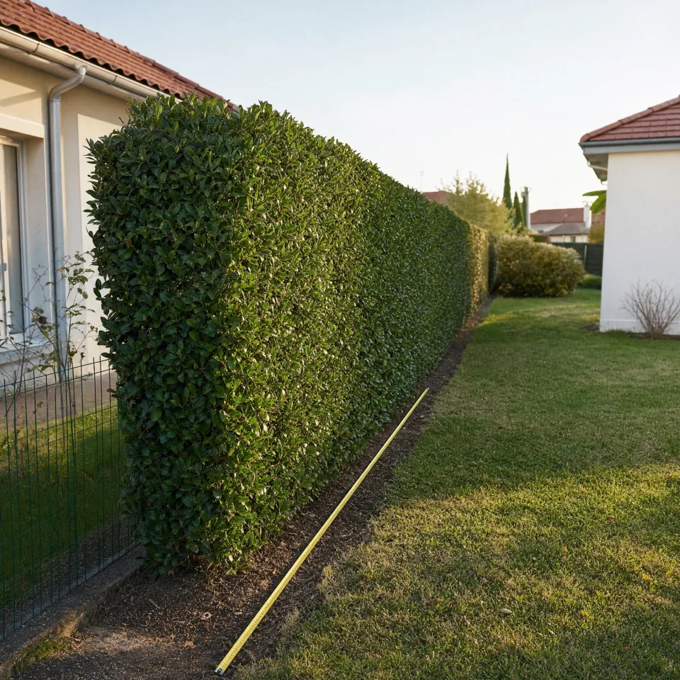 Taille de restructuration d'une haie de thuyas à Sabarèges